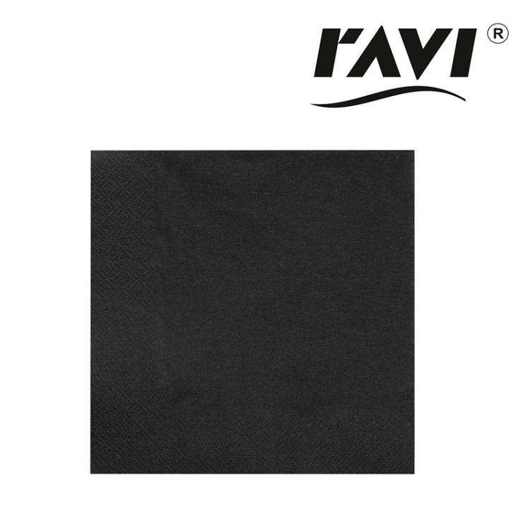 Serwetki jednokolorowe Elegance czarne RAVI